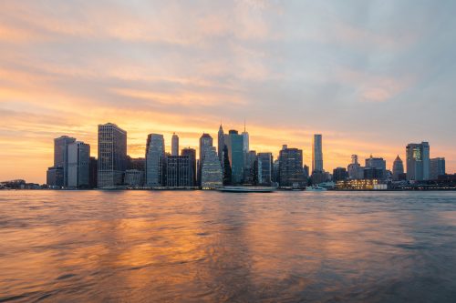 New York City at sunset